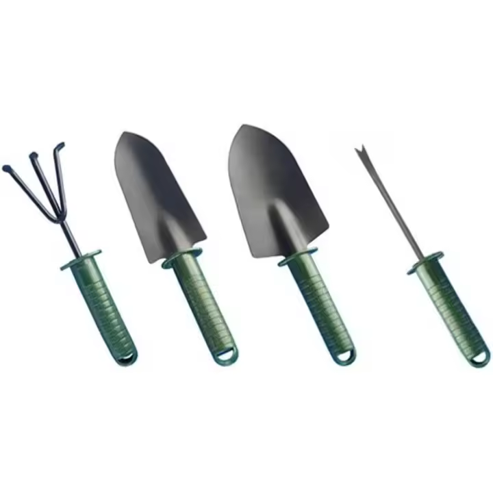 Juego de herramientas manuales de jardinería para niños, 4 piezas, mini pala, rastrillo y herramientas de plantación - 1