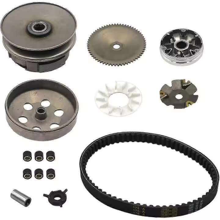 50cc embrague conjunto polea, incluye conjunto de embrague y variador con 669 Correa, ajuste - 1
