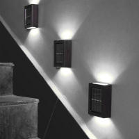 1-6Pcs Luces De Pared Solares Con 2LED Para Jardín Patio Valla Decoración Lámparas Iluminación Seguridad Exterior Impermeable Para Escaleras Y Atriles - details 2