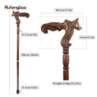 Bastón De Madera Marrón De Moda Para Caminata Decorativo Para Vampirejos Cospaly Fiesta De Halloween Mace Varita Cruz 93cm - details 2