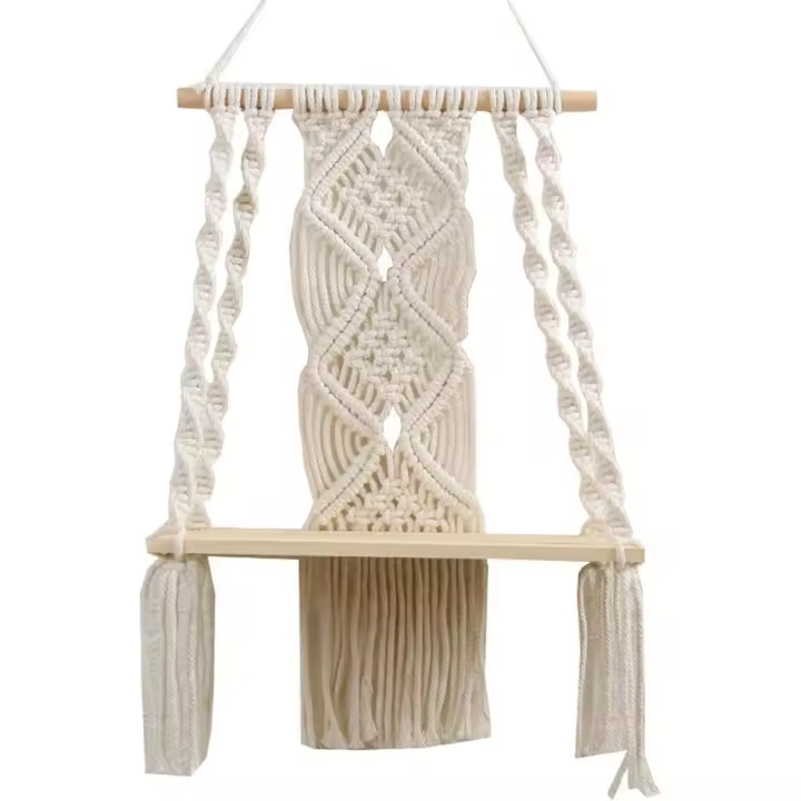Tapiz de macramé, tapicería Bohemia Tejida, Tapiz de macramé único para decoración de Bodas en el hogar - 1