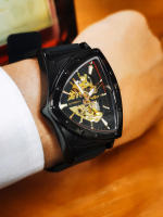 Reloj Mecánico De Lujo Para Hombre WINNER Deportivo Con Esqueleto Luminoso Y Correa De Goma Resistente Al Agua Y Al Shock - details 16