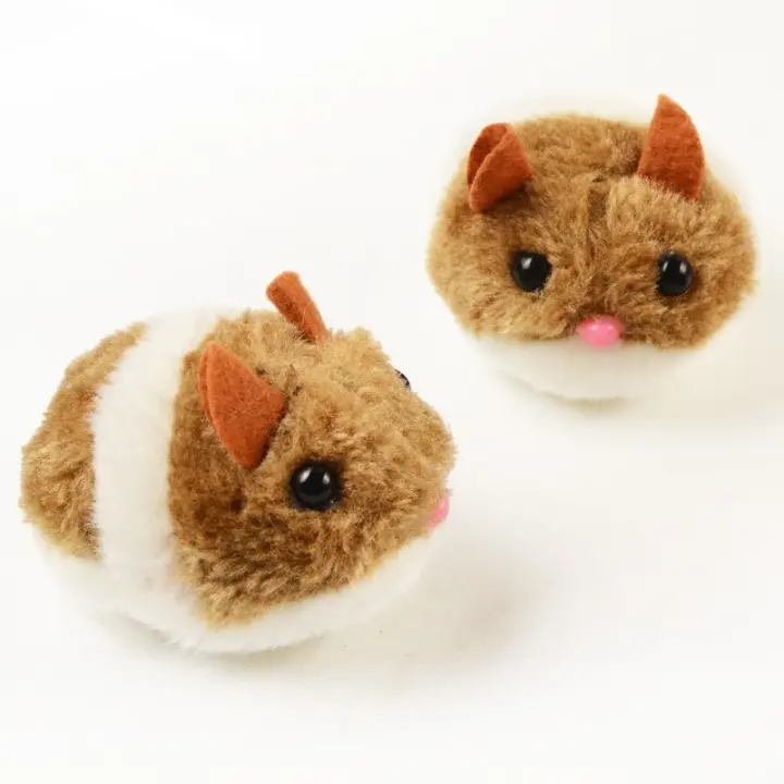 Juguete Interactivo De Peluche Hamster Simulación De Mascota Gato Seguro Ratoncillo Mecánico Que Girará Y Se Escapará - 1