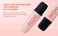 DYNASONIC A29. Karaoke con Dos microfonos. Altavoz Bluetooth Karaoke para niños. Juguete electrónico Infantil. Regalos para niños de 3 a 15 años. Efectos de voz - details 3