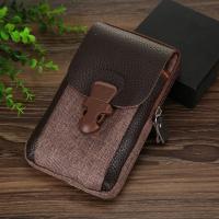 Bolsa De Cintura Para Hombre En Cuero PU Negro Con Doble Cremallera Bolso De Monedas Casual Para Exteriores - details 8