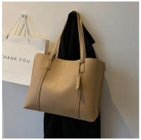 Bolso De Hombro Versátil De Cuero Suave Negro Minimalista Gran Capacidad Bolso De Tote Casual Para Mujer Estilo Inglés - details 28