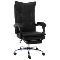 vidaXL Silla de oficina de cuero sintético negra en color Negro/Antracita/Marrón | cómodas modernas ergonómicas para comedor cocina salón hogar - details 0
