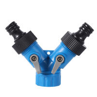 Conector Rápido De Vía Y Para Riego Jardín 3/4'' Hembra Válvula De Desviación Plástico Controlador De Agua Para Lavado De Coche - details 3
