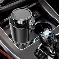 Soporte De Taza Para Coche 12V Con Calentador Y Enfriador Temperatura Mostrada 2 En 1 Smart Mug Holder Bebida Caliente Fría Bebé Botella Calentador - details 0