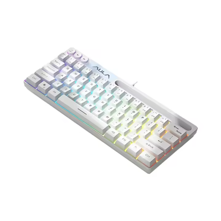Teclado Mecánico AULA F3061 61 Teclas Con Retroiluminación RGB Mini Para Escritorio Y Laptop Teclado De Juego Con Sensación Táctil - 1
