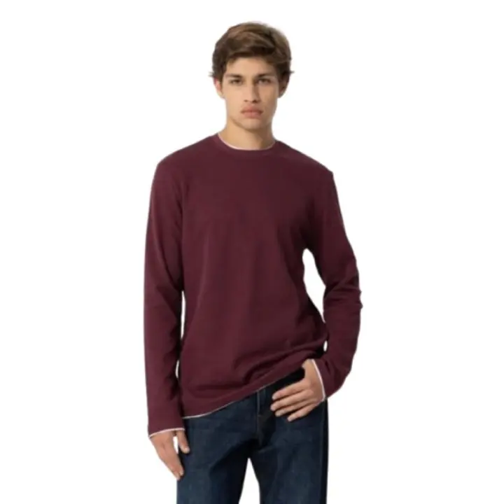 Tiffosi - Camiseta para Hombre de Color Granate - 1