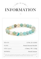Pulsera De Piedra Natural Amazonita 3A JD De Moda Para Mujer Pulsera De Cuerda Elástica Unisex Joyería De Piedra Sanadora Regalo - details 1