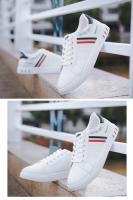 Zapatos Para Hombre Blanco Moda 2024 Cuero Cómodo Casual Planos Tallas Grandes Jóvenes Escuela Patinaje Zapatillas - details 20