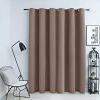 vidaXL Cortina Opaca con Anillas de Metal 290x245 cm Decoración Visillo Color Azul,  Beige,  Gris y mas - details 4
