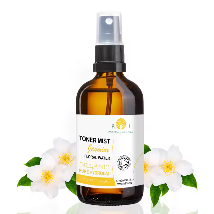 Hidrolato de Jazmín Ecológico | Agua Floral Orgánica Certificada | Tónico Facial Natural | Fragancia Corporal y Facial | Tratamiento Piel Sensible y Seca | Propiedades Relajantes - B.O.T Cosmetic & Wellness - 1