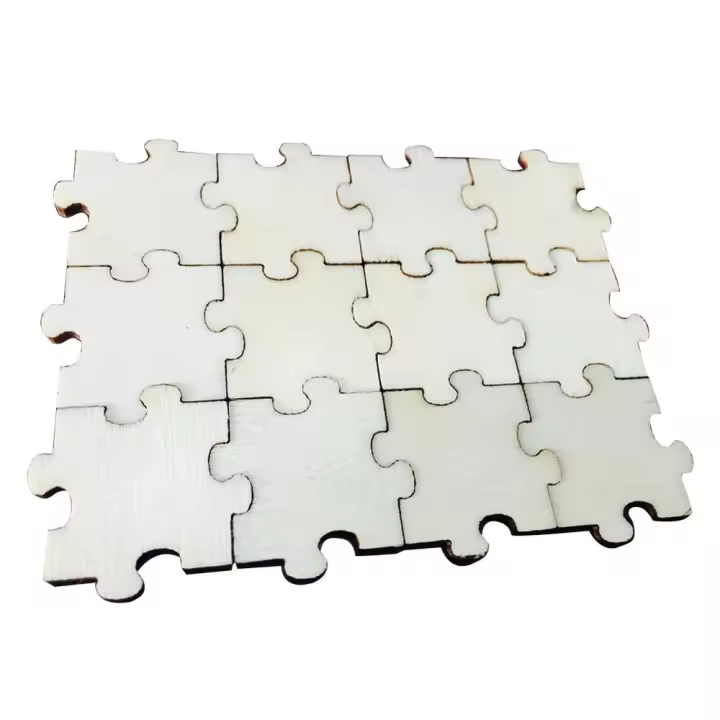 Set De 100 Piezas De Puzzle De Madera Sin Lado Doble Para DIY Adornos De Flores Para Bodas Y Decoración De Fiestas Artesanías Modernas - 1