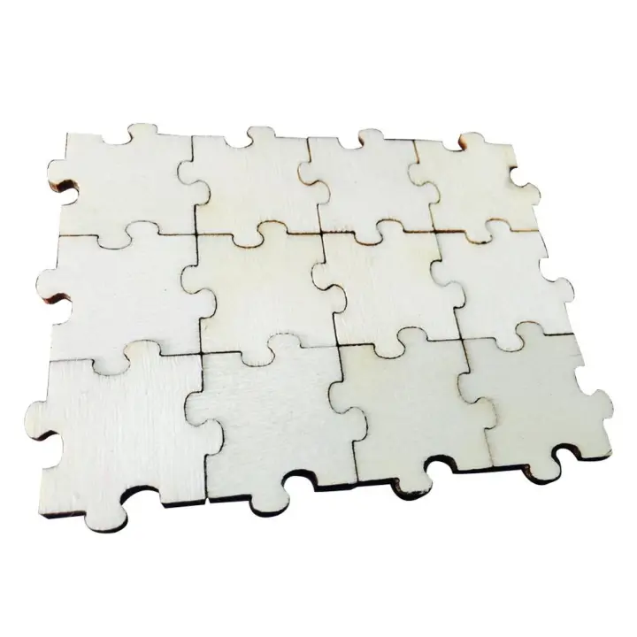 Set De 100 Piezas De Puzzle De Madera Sin Lado Doble Para DIY Adornos De Flores Para Bodas Y Decoración De Fiestas Artesanías Modernas - 1