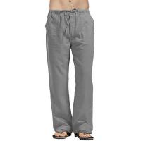 Pantalones De Lino Para Hombre Estilo Casual Con Varios Bolsillos Corte Recto Ligero De Peso Transpirable Para Primavera Otoño Verano Disponible En 5 Colores - details 14