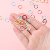 50pcs Anillos De Salto De Metal En Colores Para La Creación De Joyas Y Bolsas De Llaveros 8/10/12mm Conector DIY - details 1