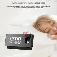 Reloj De Mesa Digital Con Proyección En Techo 180° Pantalla LED Y Temperatura Para Dormitorio Y Sala De Estar Reloj De Alarma Moderno - details 6