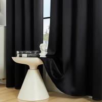 Cortina De Negocios 1Pc Color Sólido Negro Bloqueo De Luz Para Dormitorio Cocina Sala De Estar Decoración De Habitaciones - details 23