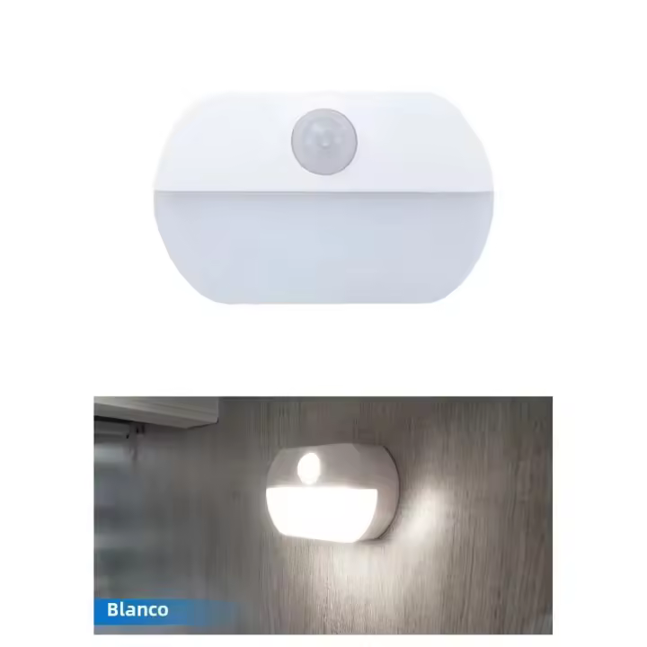 Lámpara De Noche LED Con Sensor De Movimiento Infrarrojo Pilas Incluidas Para Pasillo Escalera Armario Dormitorio Baño - 1