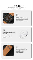 Reloj De Pulsera Deportivo De Lujo Para Hombres Cuero Militar Militar Reloj De Cuarzo Reloj De Mano Con Marcadores Arábigos Resistente Al Choque - details 4
