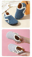 Pantuflas De Algodón Para Niños Y Niñas Invierno Calor Sólido Pantuflas De Interior Antideslizantes Suaves Para Casa - details 14