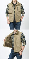 Chaleco Casual FGKKS 2024 Para Hombres De Color Sólido Con Multiple Bolsillos Corte Ajustado Calidad Superior Streetwear Vest Para Verano - details 6