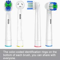 Banner - Set de 4 cabezales de repuesto para cepillos de dientes eléctricos compatibles con Oral-B