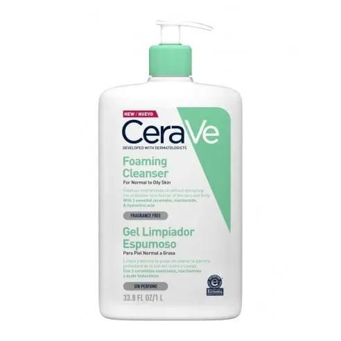CERAVE GEL LIMPIADOR ESPUMOSO ENVASE 1000 ml - 1