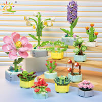Bloques De Construcción HUIQIBAO MOC Con Plantas Succulentas Y Flor Eterna Jardín Bonsái Romántico Para Adultos Y Niños - details 0