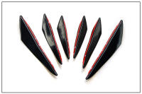 Set De 6 Piezas deSpoiler Universal Para Coche Canard Valence Chin Difusor Splitter Fin Decoración Para Bumper Frontal PVC - details 3