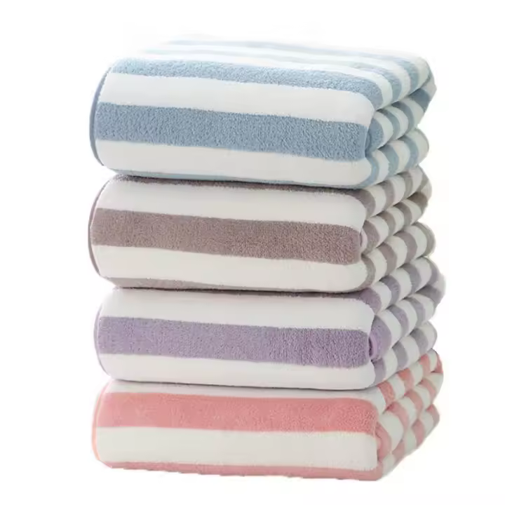 Toalla de Baño de Algodón Verde Absorbente 70x140cm - 1