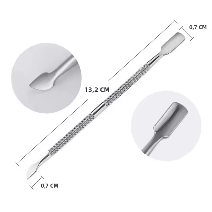 Tijeras De Cutícula Profesional Herramienta De Regrowth De Uñas Con Pusher De Pedicura Remover De Piel Muerta De Acero Inoxidable Para Manicura Y Pedicura - 1