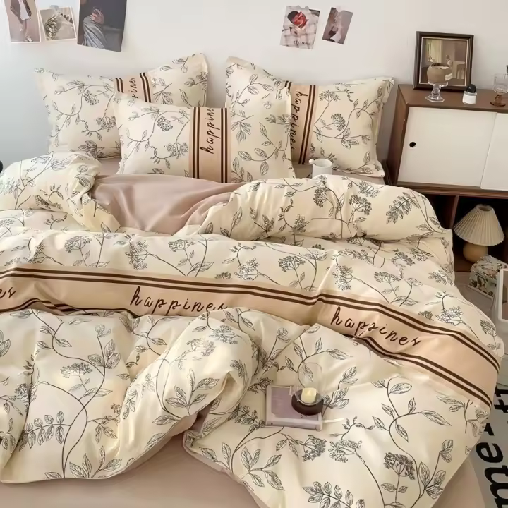 Juego de Funda Nórdica 4 Piezas de Algodón Alta Calidad Juego de Ropa de Cama- Dibujo Elegante - Varios Tamaños Disponibles - 1