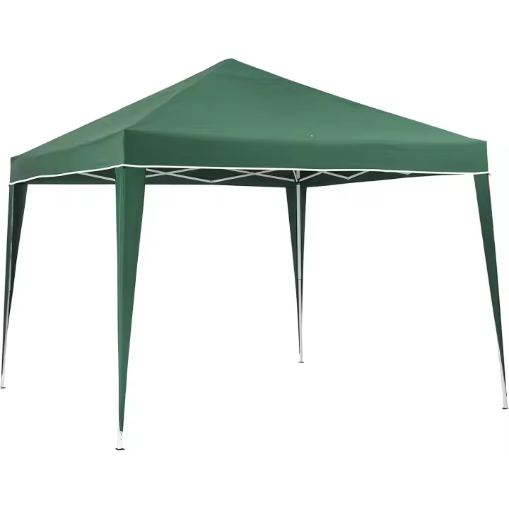 Carpa Plegable 3x3m para Jardín, Incluye Piquetas y Bolsa de Transporte, Verde - 1