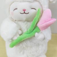 Muñeco De Peluche Kawaii Con Tulipán Y Oveja Blanca Suave Regalo Cute Para Cumpleaños Niños Juguetes De Peluche Educativos - details 5