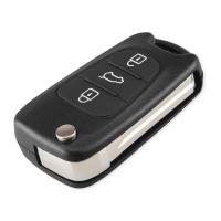 Banner - Carcasa mando llave coche 3 botones compatible con Hyundai Negro