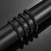 Collar Clásico De Enlace De Caja HIYEE En Negro Para Hombres Y Mujeres Acero Inoxidable Joyería DIY Regalo Con Diámetro De 2mm/3mm/4mm/5mm - details 3
