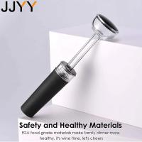 JJYY Preservador De Vino Plug De Tapa De Goma Negro Con Bomba De Vácuo Para Botellas Herramientas De Cocina Y Barra Manual Pulido Tipo De Cierre - details 2