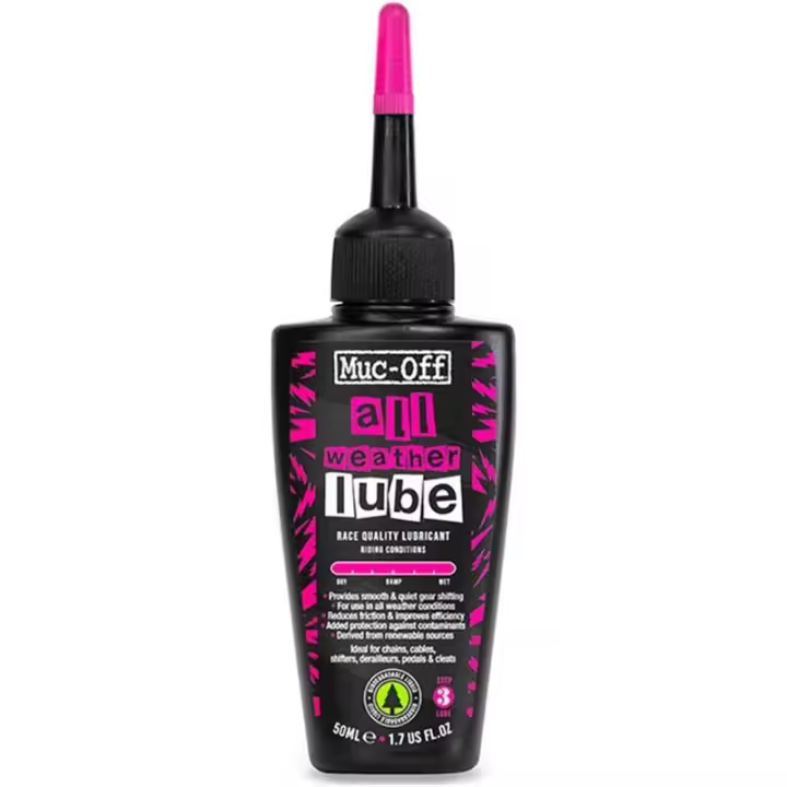 Muc-Off Lubricante Clima Seco y Humedo 50 Ml para Bicicleta - Protección Contra Contaminantes y Cambio de Marchas Suave - 1