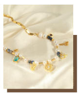 Encanto Collar de perlas de agua dulce Piedra Natural Colgante Titanio Acero Chapado en Oro Señoras Stacking Joyería - details 3