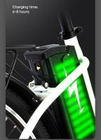 Bicicleta Eléctrica DYU C6, 350W, Velocidad Máxima de 25km/h, Batería de 36V 12.5Ah, Rango Máximo de 70km, Frenos Delanteros y Traseros con Bocina, Crucero Automático, Carga Máxima de 120kg, Shimano de 6 velocidades, Batería Extraíble - details 10