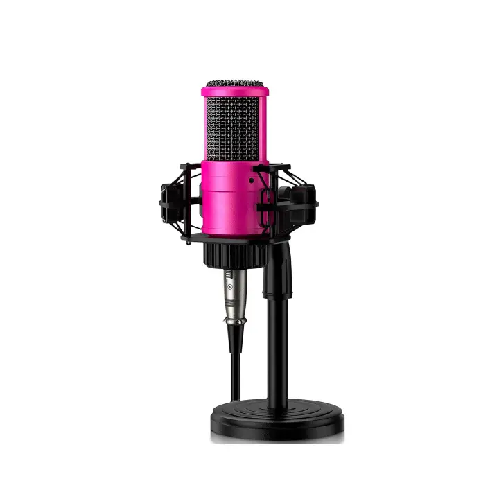 Micrófono de grabación kinoto de Podcast de Condensador USB Profesional, Estudio de música, con Tarjeta de Sonido Multiusos - 1