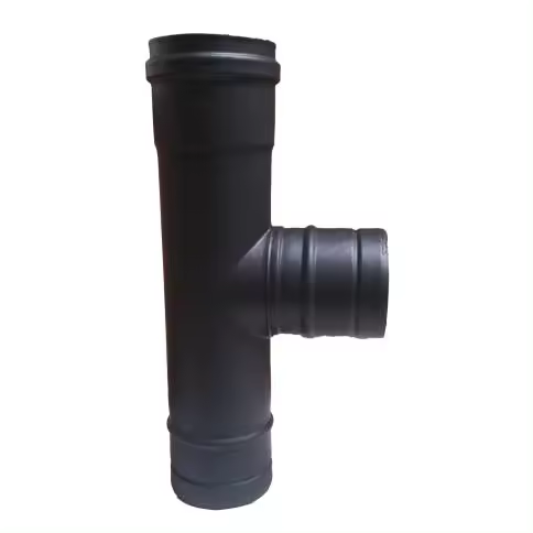 Tubo en T Ø80-90º M-H Entorque M con junta. Deko pellets Classic Dinak - 1
