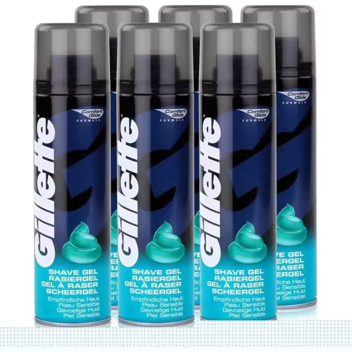 Gel de afeitar GILLETTE Para Piel Sensible Spray 200ml - 6ud - 1