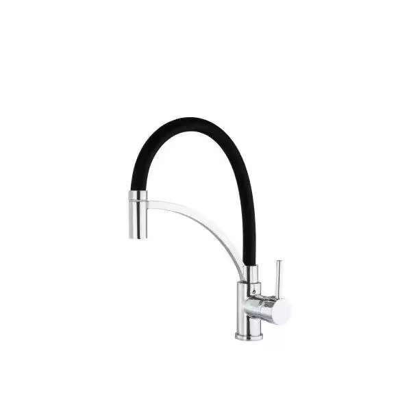 VALAZ Pas Grifo para cocina flexible con maneta monomando y caño giratorio color cromo - 1