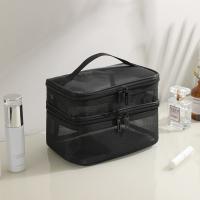 Bolso De Maquillaje Grande Para Viajes Resistente Al Agua Bolsa De Almacenamiento Para Mujer Estilo Casual Cierre De Cremallera - details 9