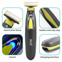 Afeitadora Eléctrica MLG Para Hombres Y Mujeres Trimmer Portátil USB Cuchilla T-Shaped Washable Para Barba Axilas Y Cuerpo - details 6